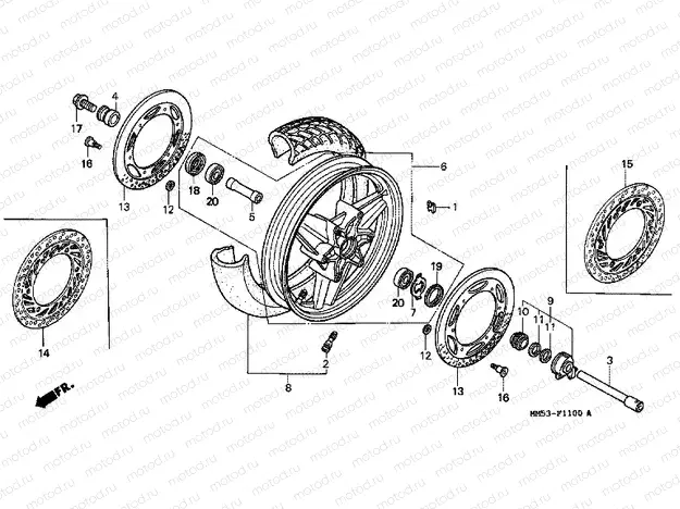 F-11 FRONT WHEEL (CBR1000FH / FJ / FM)