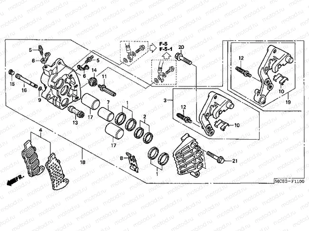 F-11 J. FRONT BRAKE CALIPER
