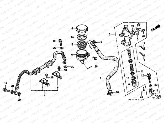F-11 REAR BRAKE MASTER