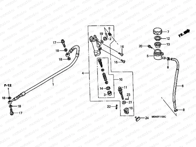 F-11 REAR BRAKE MASTER