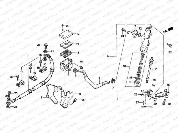 F-11 REAR BRAKE MASTER CYLINDER