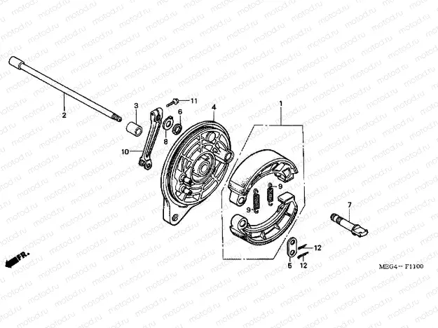 F-11 REAR BRAKE PANEL