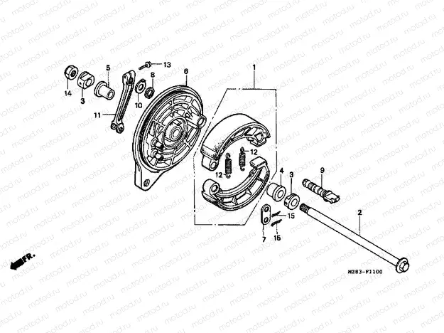 F-11 REAR BRAKE PANEL