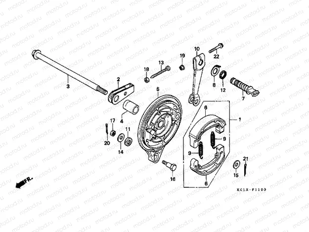 F-11 REAR BRAKE PANEL