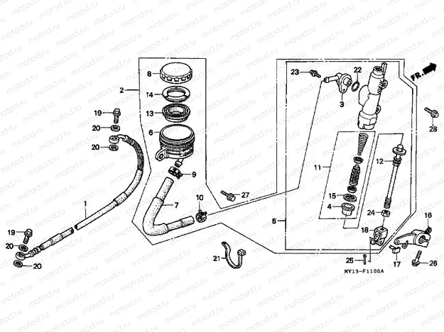F-11 REAR MAIN BRAKE CYLINDER