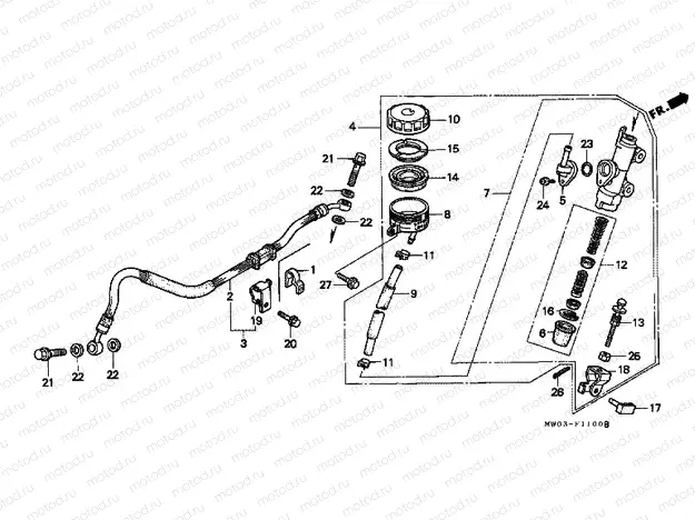F-11 REAR MAIN BRAKE CYLINDER