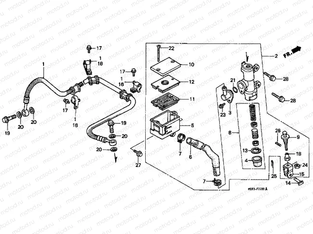 F-11 REAR MAIN BRAKE CYLINDER