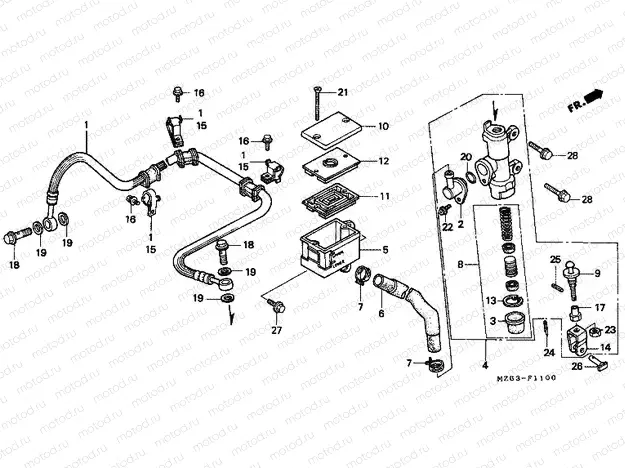 F-11 REAR MAIN BRAKE CYLINDER