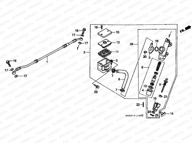 F-11 REAR MAIN BRAKE CYLINDER