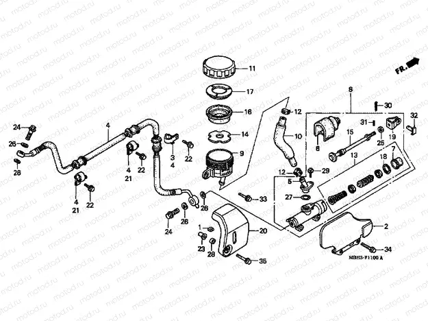 F-11 REAR MASTER CYLINDER
