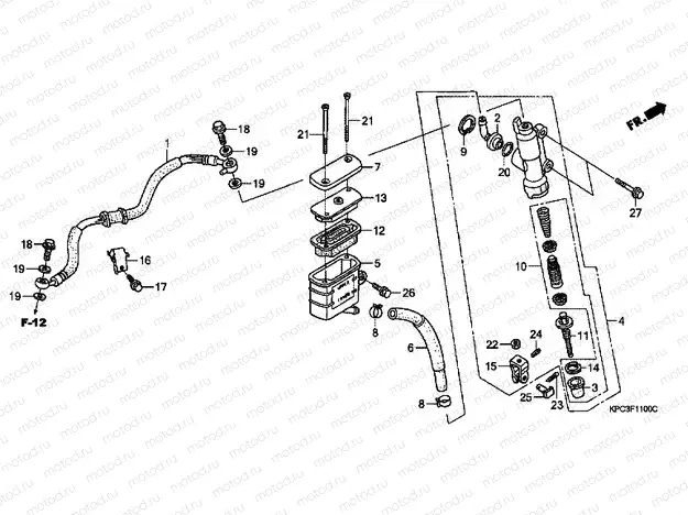 F-11 REAR MASTER CYLINDER