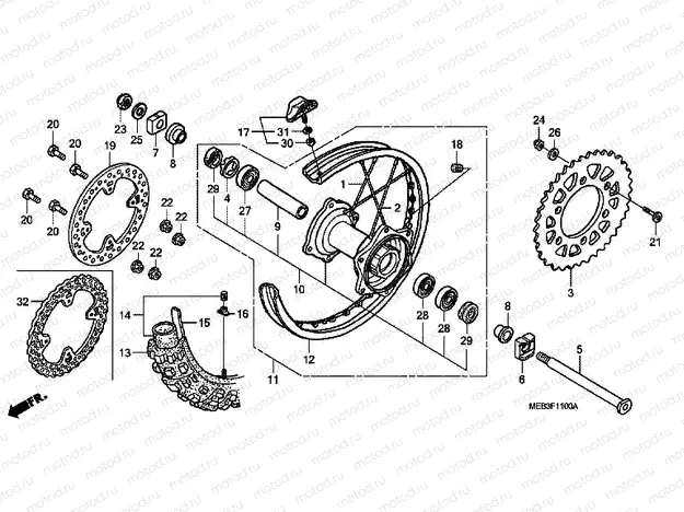 F-11 REAR WHEEL