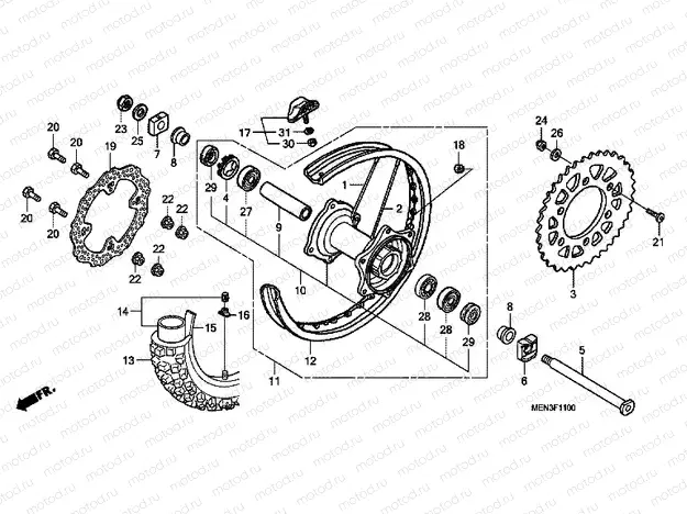 F-11 REAR WHEEL