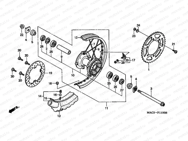 F-11 REAR WHEEL