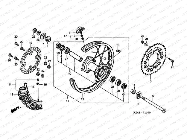 F-11 REAR WHEEL