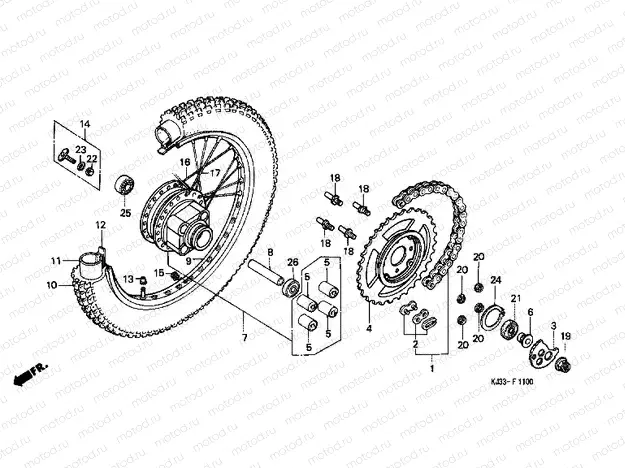 F-11 REAR WHEEL