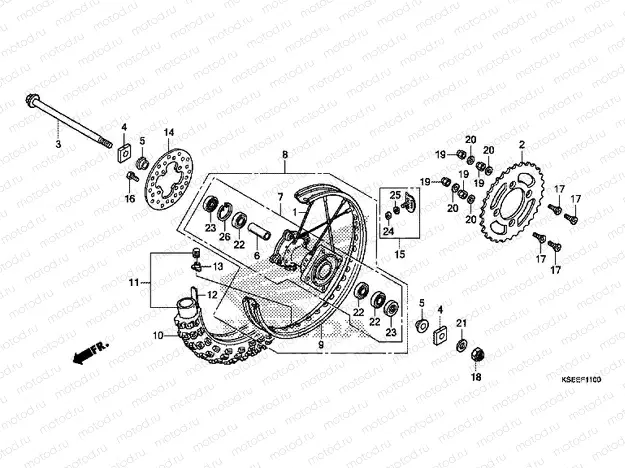 F-11 REAR WHEEL
