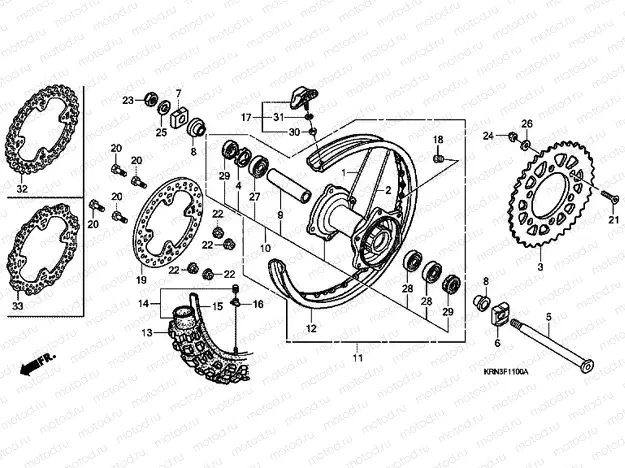F-11 REAR WHEEL