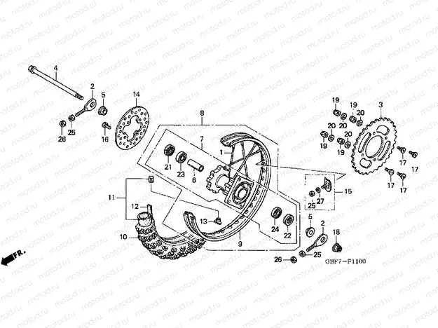 F-11 REAR WHEEL