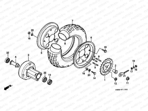 F-11 REAR WHEEL (Z50JK / JIIK / JIIIL / JM)