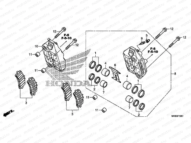 F-12-1 FRONT BRAKE CALIPER (CBR1000S / SA)
