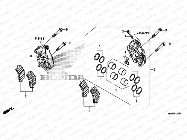 F-12-1 FRONT BRAKE CALIPER CBR1000SP