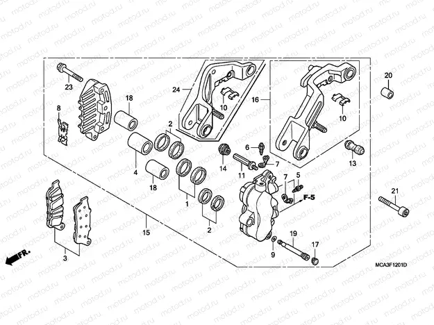 F-12-1 L. FRONT BRAKE CALIPER