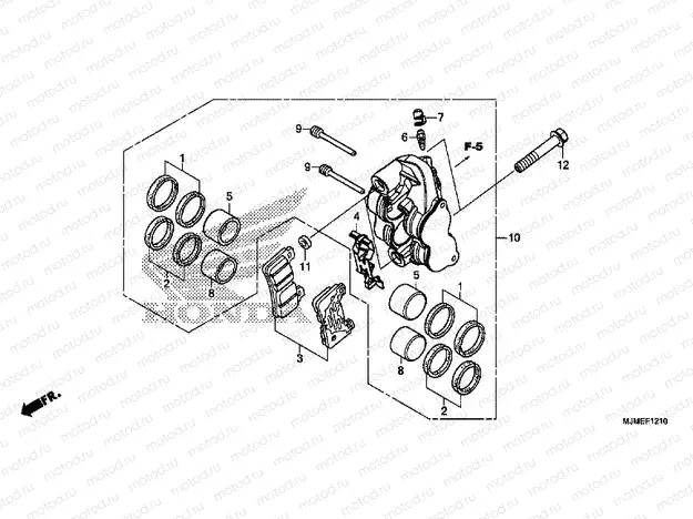 F-12-10 RIGHT FRONT BRAKE CALIPER