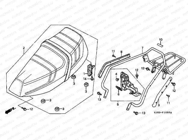 F-12-2 SEAT (CH125J / L / M / N / P / R)