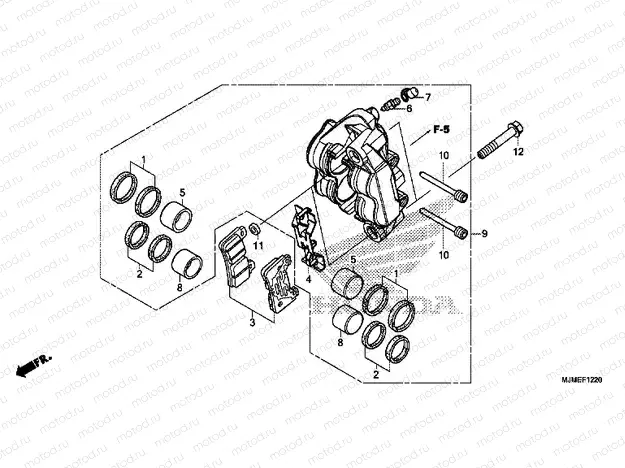 F-12-20 LEFT FRONT BRAKE CALIPER