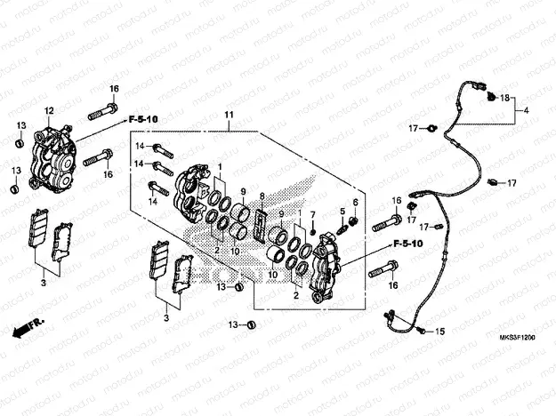 F-12 FRONT BRAKE CALIPER