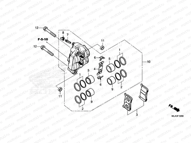 F-12 FRONT BRAKE CALIPER