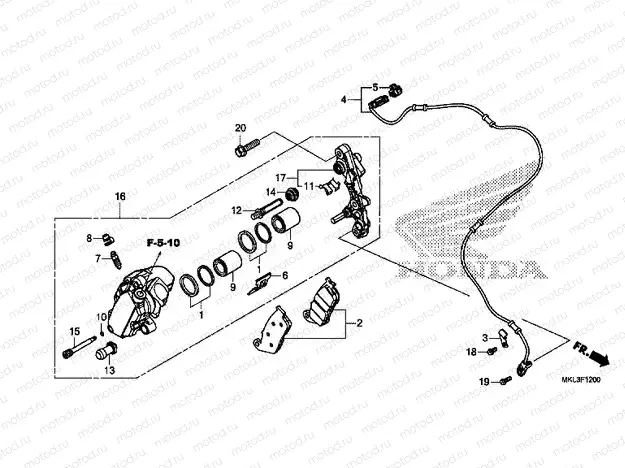 F-12 FRONT BRAKE CALIPER