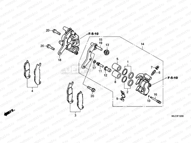 F-12 FRONT BRAKE CALIPER