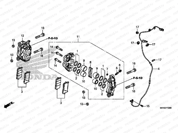F-12 FRONT BRAKE CALIPER