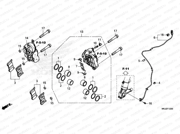 F-12 FRONT BRAKE CALIPER