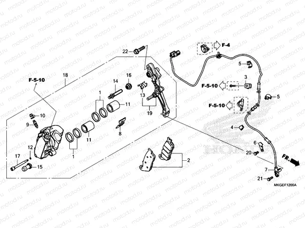 F-12 FRONT BRAKE CALIPER