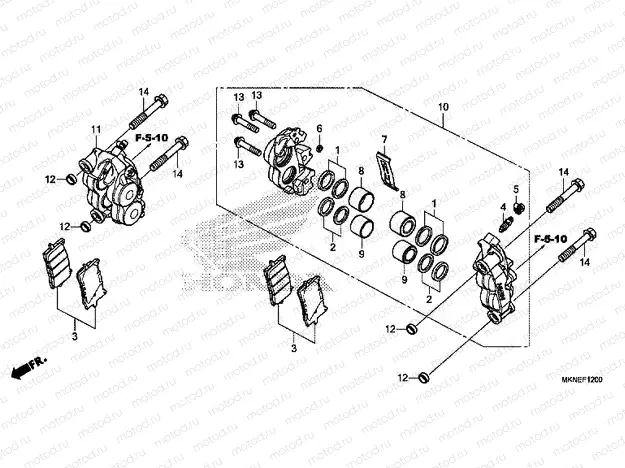 F-12 FRONT BRAKE CALIPER