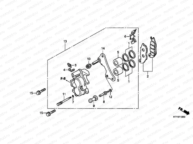 F-12 FRONT BRAKE CALIPER