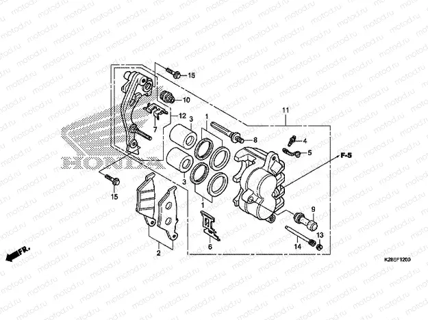 F-12 FRONT BRAKE CALIPER