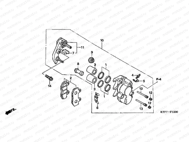 F-12 FRONT BRAKE CALIPER
