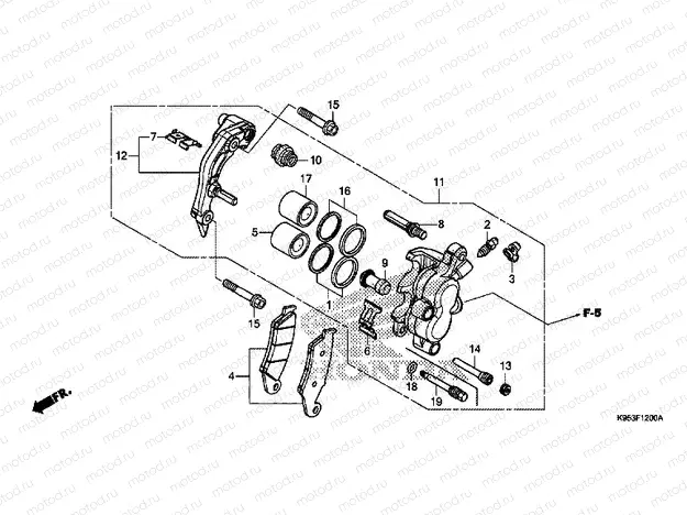 F-12 FRONT BRAKE CALIPER