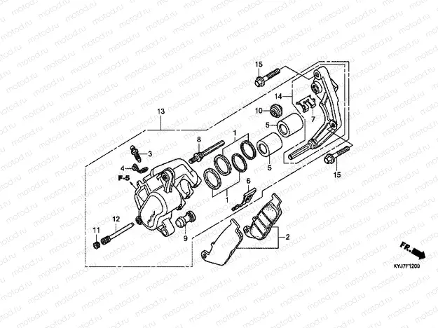 F-12 FRONT BRAKE CALIPER (CBR250R)