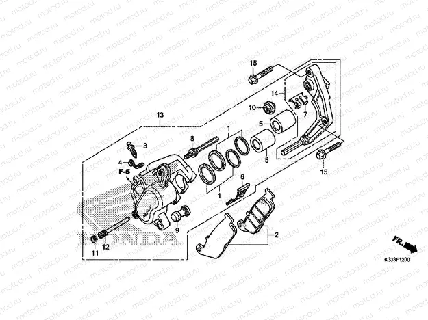 F-12 FRONT BRAKE CALIPER (CBR250R / 300R)
