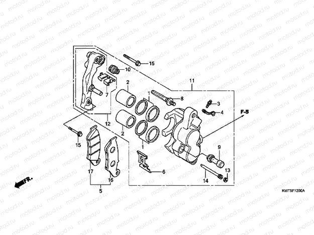 F-12 FRONT BRAKE CALIPER (XRE300)