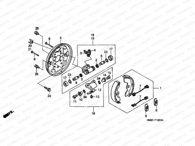 F-12 FRONT BRAKE PANEL