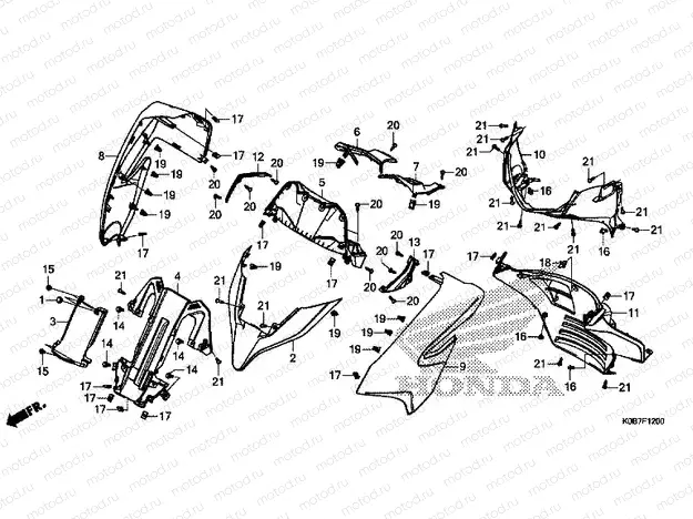 F-12 FRONT COVER / METER PANEL