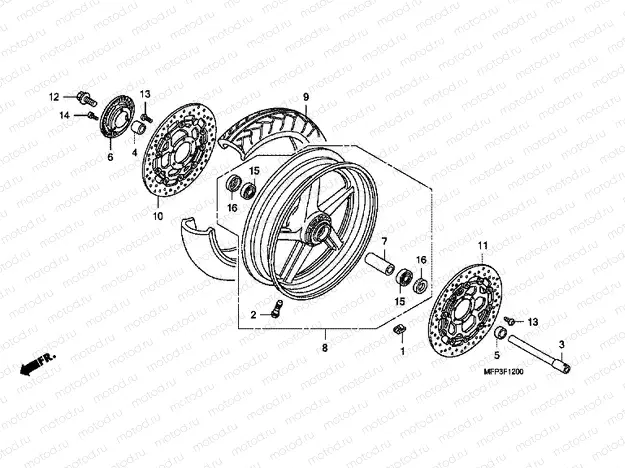 F-12 FRONT WHEEL