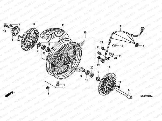 F-12 FRONT WHEEL