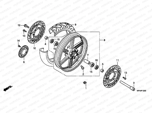 F-12 FRONT WHEEL
